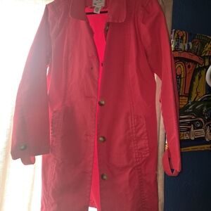 Old Navy 1994 Women's Bright Pink Trench Coat